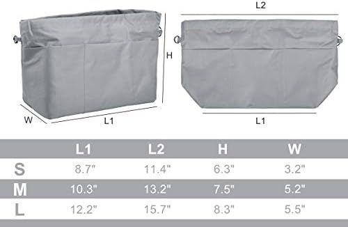 Vercord Handbag Purse Tote Pocketbook Organizer Insert Zipper Closure 11 - Image 2