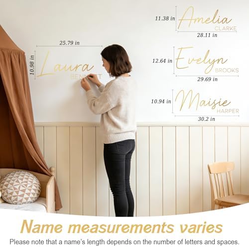 Boao Personalized Name Letter Wall Decal, Full Name, Extra Larger - Image 5