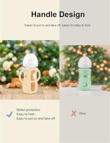 4-Pack Silicone Sleeves for Philips Avent Glass Bottles 8 oz - Image 3