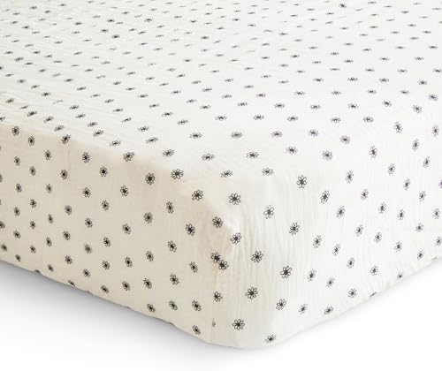 mushie Extra Soft Muslin Fitted Crib Sheet | 192 Thread Count | 28"x 52" - Image 2