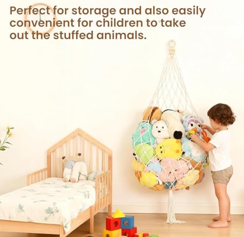Enlarged Version Stuffed Animal Storage Hammock 70-inch Stuffed Animal Net - Image 6