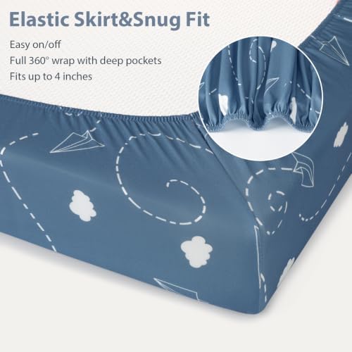 Baby Bedside Bassinet Sheets Fitted, 33”x20” Compatible - Image 7