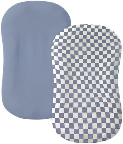 guruixu Muslin Baby Lounger Cover 2 Pack, 100% Cotton Infant Lounger Cover by guruixu