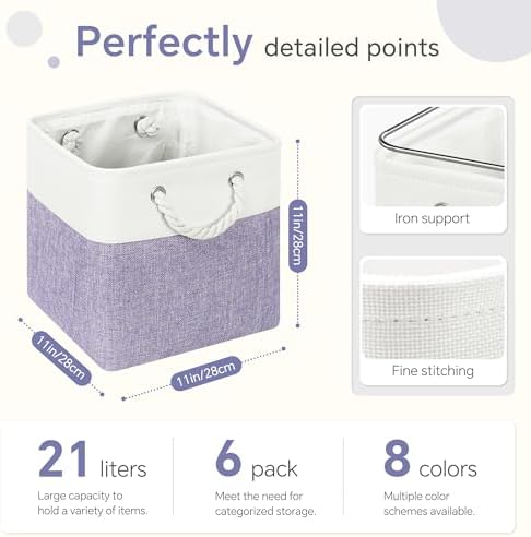 FinishingBo 11 inch Cube Storage Bin - Image 4