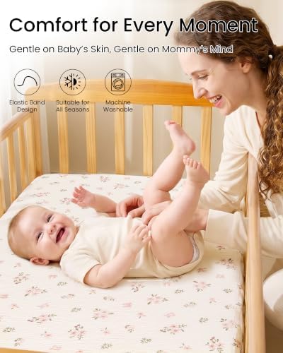 Muslin Crib Sheets for Boy Girl - Image 6