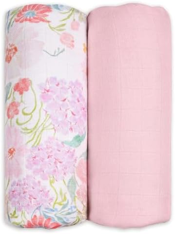 GLLQUEN BABY Muslin Swaddle Blankets 2Pk Receiving Blanket Large 35" x 40" by GLLQUENBABY