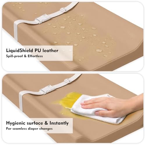 Waterproof Vegan Leather Baby Changing Pad Cover - Image 2
