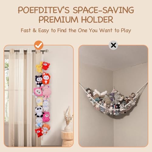 2 Pack Stuffed Animal Storage Chain Boho Room Decor, Hanging Stuffed Animal - Image 2