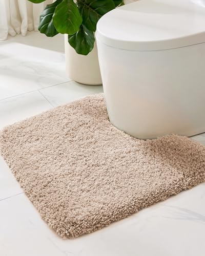 ILANGO Toilet Rugs U Shaped 22" × 24", Soft Absorbent Microfiber Bath Rugs by ILANGO