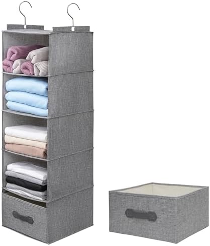 Large Hanging Sweater Organizer, 5 Shelf-1 d by Unknown