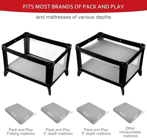 Waterproof Pack and Play Mattress Pad 39" x 27" - Image 3