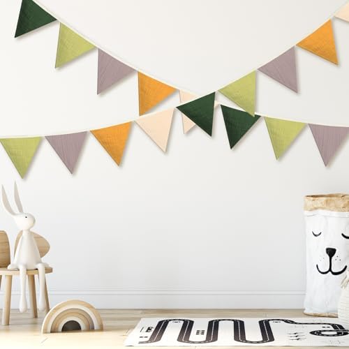 Oudain 2 Pcs Pennant Banner Flags Nursery Garland Triangle - Image 5