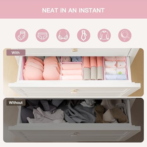 Criusia Drawer Organizer Clothes, 10 Pack Dresser Organizer - Image 4