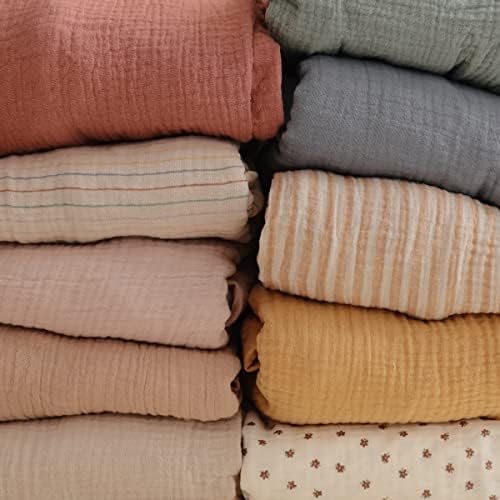 mushie Extra Soft Muslin Fitted MINI Crib Sheet | 24"x 38" - Image 5