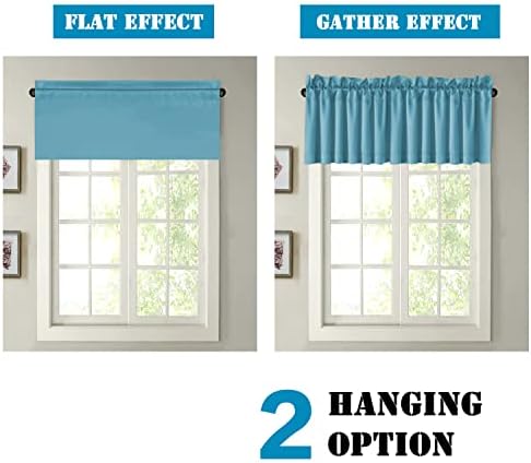 H.VERSAILTEX Blackout Kitchen Curtain Valances, Short Window Valance Curtains - Image 6