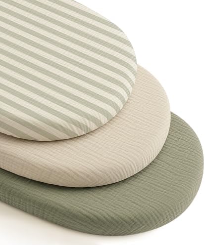 Niceye Muslin Bassinet Sheets 3-Pack by Niceye