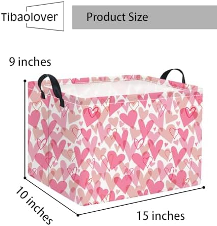 Rectangular Valentines Basket for Women Girls Storage Bin Organizer Box Shelf - Image 7