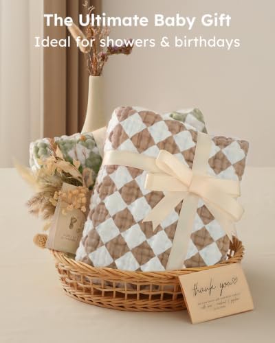 Yoofoss Hooded Baby Bath Towels 2 Pack 100% Muslin Organic Cotton - Image 4