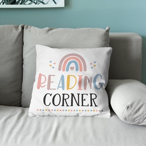 kdqua Reading Corner Pillow Covers 18x18, Classroom Book Nook Throw Pillow - Image 3