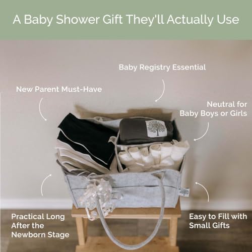 Parker Baby Co. Felt Diaper Caddy Organizer - Image 6