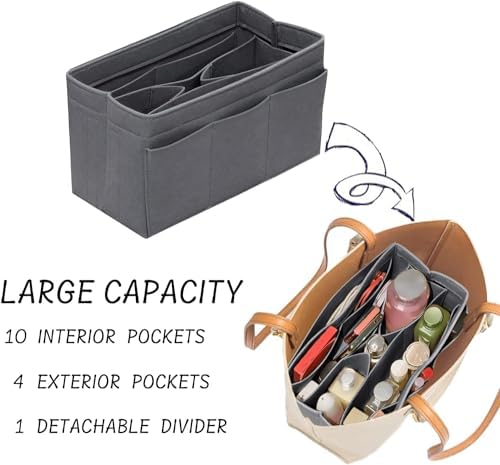 DailyPlus Purse Organizer Insert Felt Bag Organizer Handbag Organizer Insert - Image 5