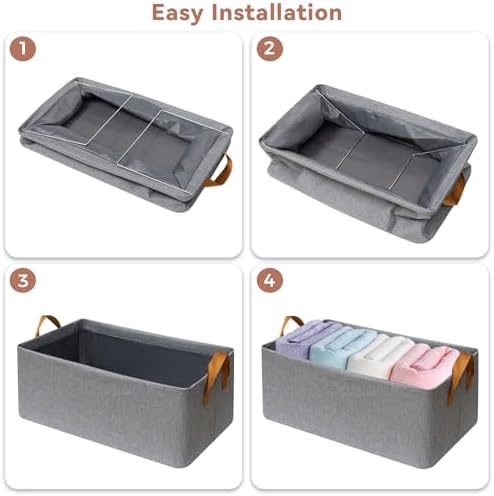 SNWDN 6 Pack Closet Cloth Storage Bins - Image 3
