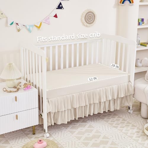 3-Piece Tufted Ruffle Crib Bedding Set - Image 4