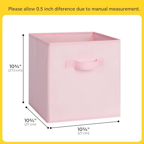 Cupic Cupid 10-Pack 11x11 Collapsible Storage Cubes, Fabric Bins - Image 2