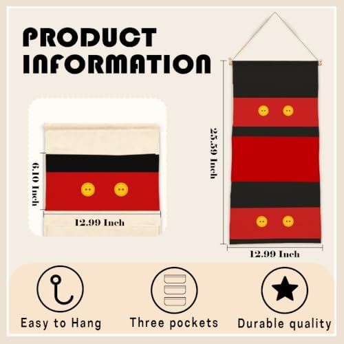 Cute 3-Pocket Hanging Wall Organizer - Image 3