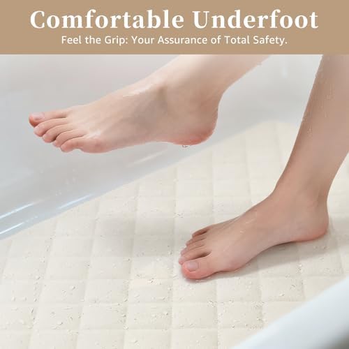 Yolife Bathtub Shower Mat Non Slip, Natural Rubber Bath Tub Floor Liner Mats - Image 6