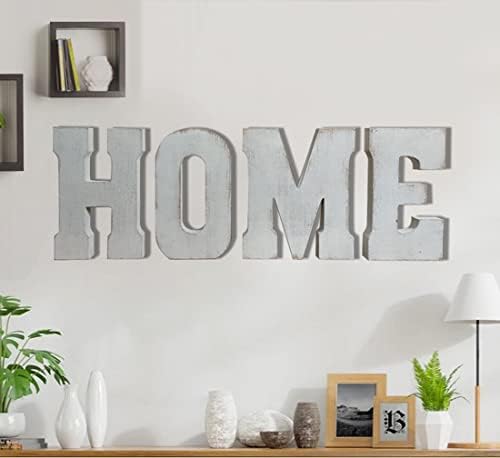 Large Wood Letter Distressed White Wash Alphabet Wall Décor Monogram Letter - Image 4