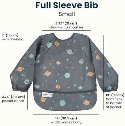 Tiny Twinkle Long Sleeve Bib for Babies & Toddlers | Waterproof Smock Bib for - Image 6