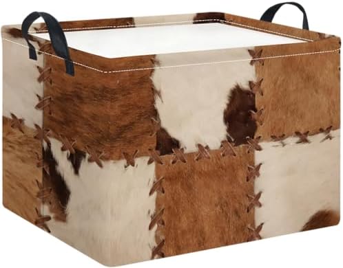 Rectangle Storage Basket with Handles, Collapsible Storage Bin, Books Box by HKECHomeStorage