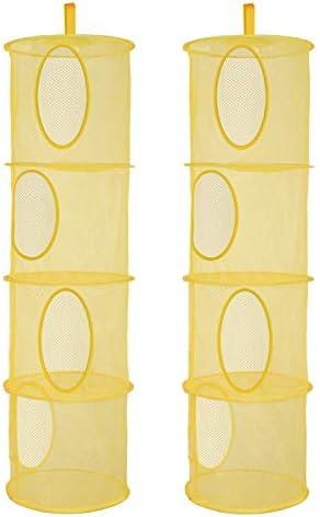 2Pcs Hanging Stuffed Animal Storage Hammock 4 Tiers - Image 2