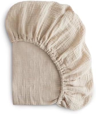 mushie Extra Soft Muslin Fitted MINI Crib Sheet | 24"x 38" by mushie
