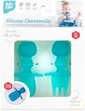 Bumkins Baby Utensils Set, Chewtensils Silicone Spoons - Image 6