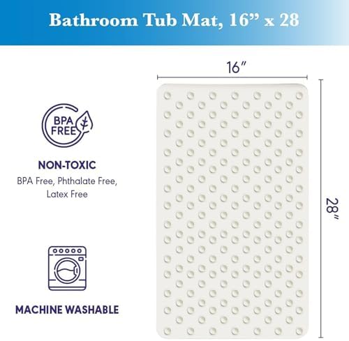 Epica Bathtub Mat Non Slip, Rubber Bath Mat - Image 5