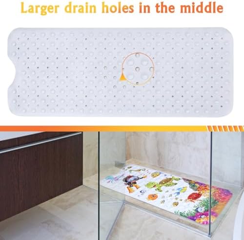 Secopad Bathtub Mat Non Slip, Cartoon Bath Tub Mat - Image 6