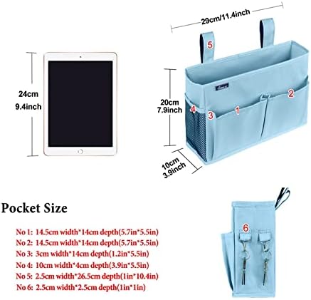 Surblue Bedside Caddy Hanging Organizer Bedside Storage Bag - Image 6