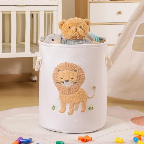 Kids Laundry Basket Baby Hamper Stuffed Animal Storage Toy Box - Image 2