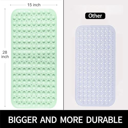 Non Slip Bathtub Shower Mat, Extra Long Bath Mat - Image 2