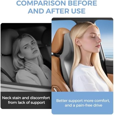 BEBAS Car Headrest Pillow, Ergonomic Neck Pillow - Image 6
