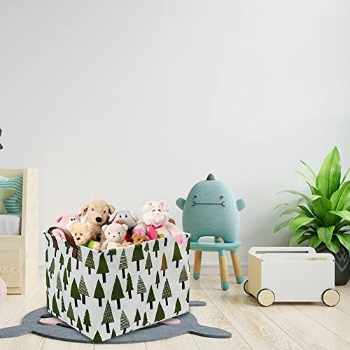 Tree basket, Laundry Basket Green Hamper Fabric Laundry Hamper, - Image 3