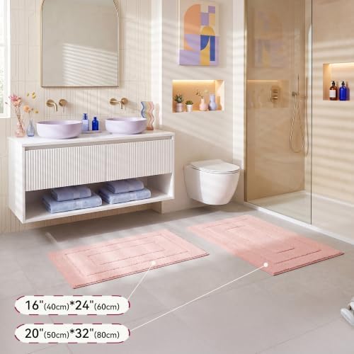 GRANNY SAYS Pink Bathroom Rug 16" x 24", Non-Slip Microfiber Bath Mat - Image 5