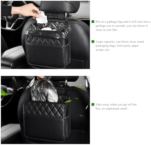 Car Seat Back Organizer, Waterproof Leather Hanging Backseat Organizer - Image 5