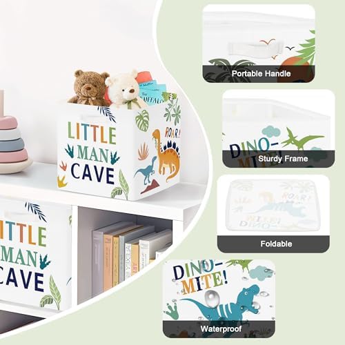 Clastyle 11.8" Dinosaur Storage Basket Set of 3 - Image 6