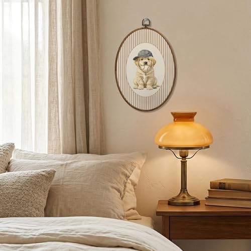 SONMYSULIL Golden Retriever Baseball Nursery Wall Art Decor, Kids Room Oval - Image 2