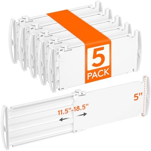 Lifewit 5" Tall Drawer Dividers, Adjustable Deep Drawer Organizer Clothes by Lifewit