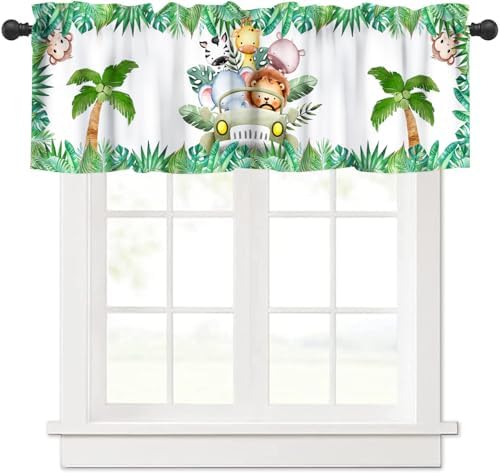 Baby Safari Animals Window Valance by AAVEUP
