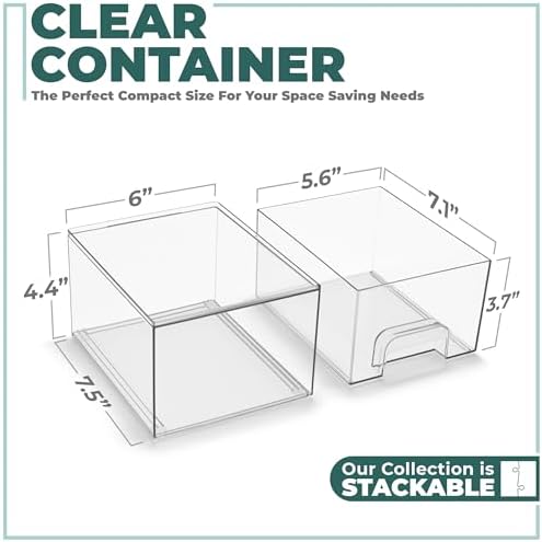 Sorbus Clear Stackable Baby Bottle Organizer Bins – 4 Pack Modular Plastic - Image 6